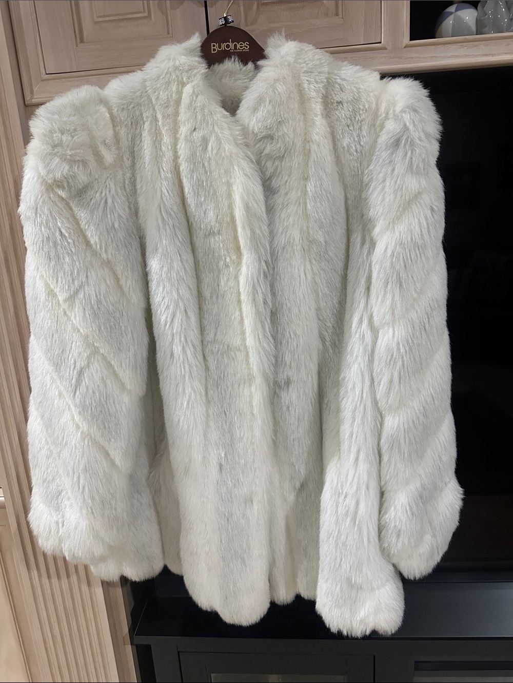 Classic White Faux Fur Coat by